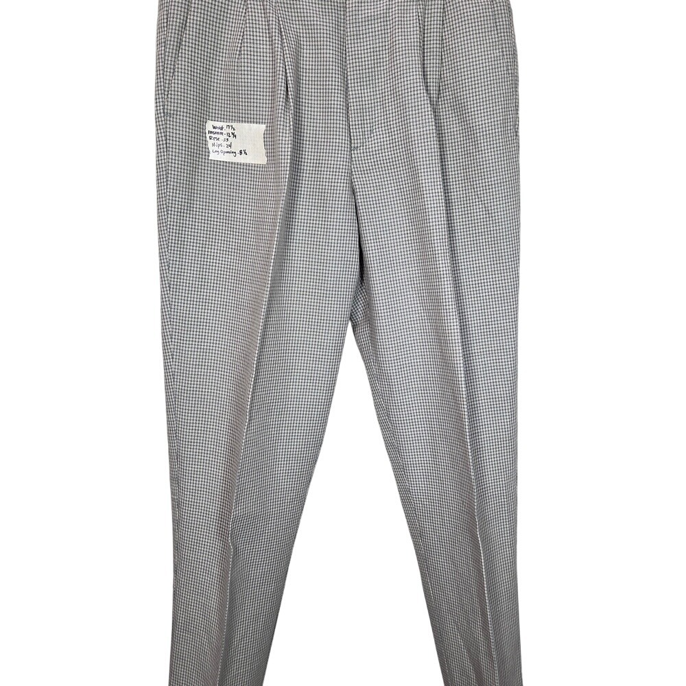 Dockers Trousers Mens 34/34 Brown Plaid Cotton Linen Relaxed Fit Vintage Preppy